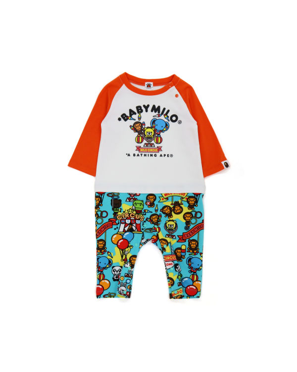 Bodysuit Bape Milo Circus L/S romper Niños Naranjas | 980435-MRL