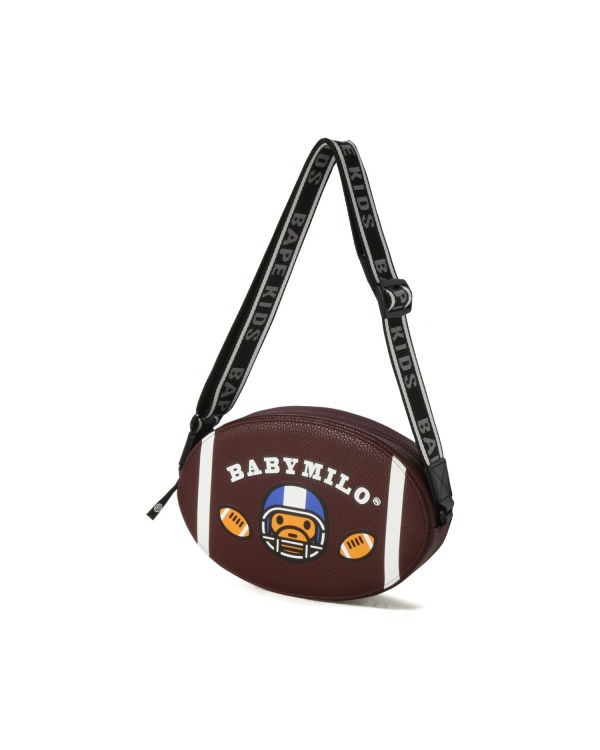 Bolsa De Hombro Bape Milo Football Niños Marrom | 243761-EIO