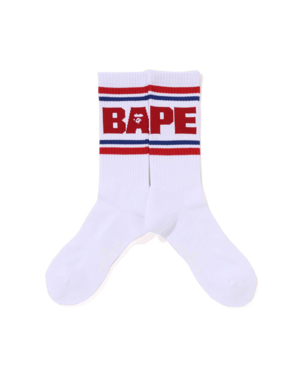 Calcetines Bape Line Hombre Rojos Claro | 158263-CZD
