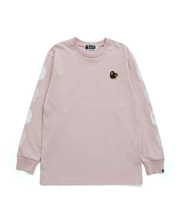 Camiseta Bape Ape Head & Milo One Point Mujer Rosas | 764135-HTB