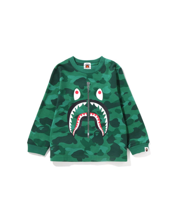 Camiseta Bape Color Camo Shark L/S Niños Turquesa | 701968-LCI
