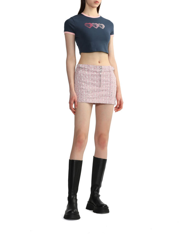 Camiseta Bape Estampados crop #3 Mujer Azul Marino Azules | 108624-YKF