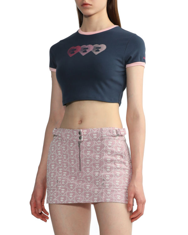 Camiseta Bape Estampados crop #3 Mujer Azul Marino Azules | 108624-YKF