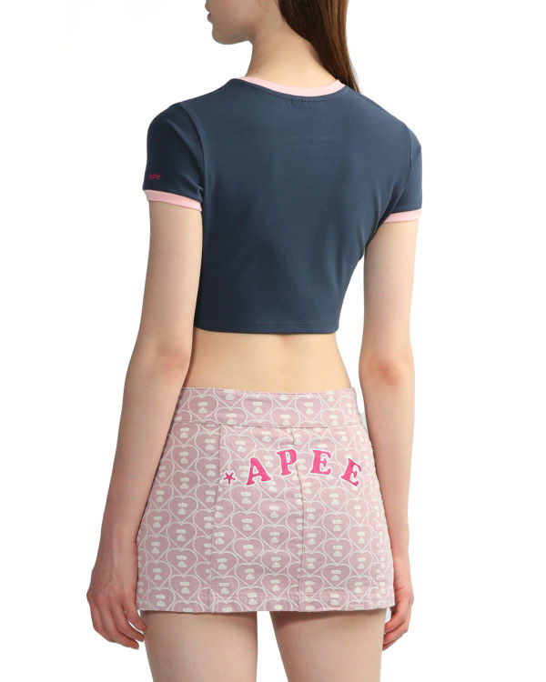 Camiseta Bape Estampados crop #3 Mujer Azul Marino Azules | 108624-YKF