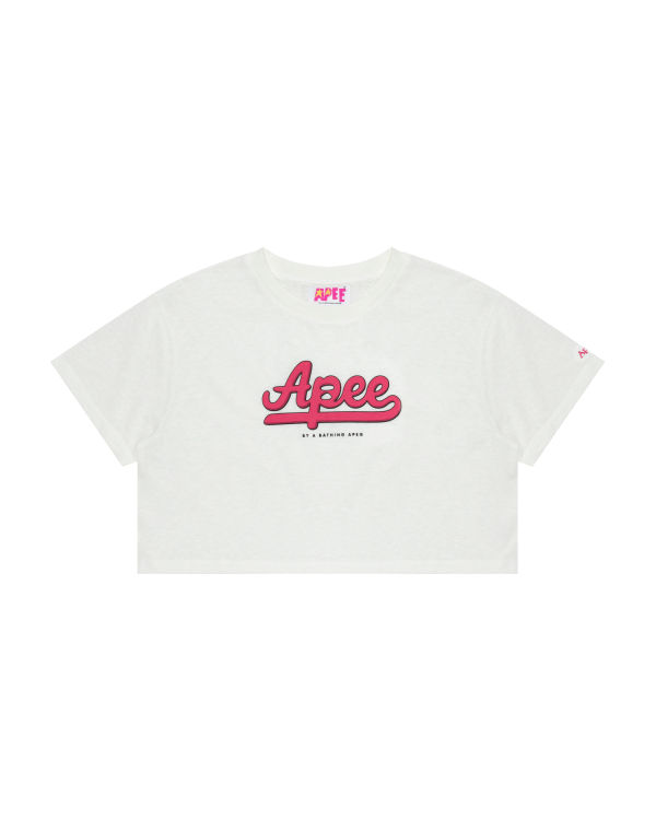 Camiseta Bape Estampados cropped Mujer Blancos | 780561-DJF