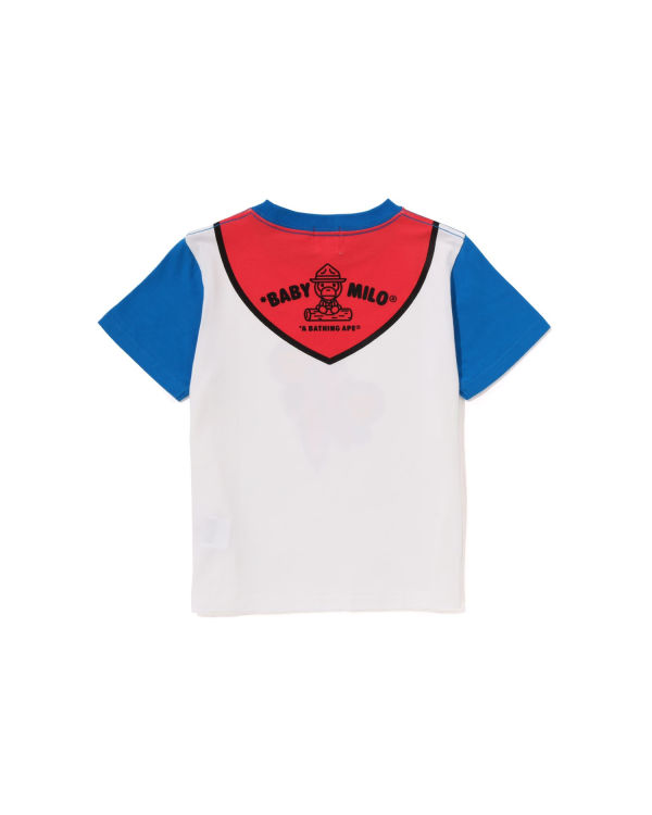 Camiseta Bape Milo Boy Scout Chief Print Niños Azules | 693105-RKO