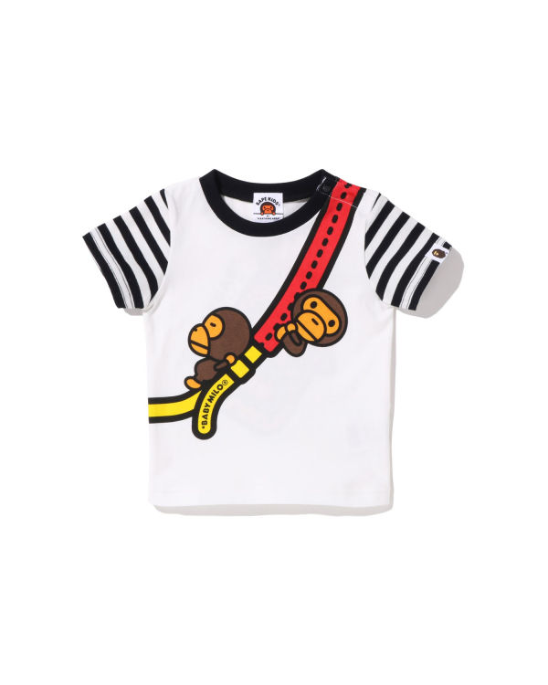 Camiseta Bape Milo One Shoulder Print Niños Negros | 321804-VFM