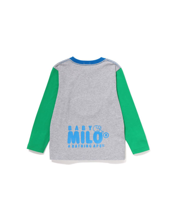 Camiseta Bape Milo Sleep On Cloud L/S Niños Grises | 349062-EJT