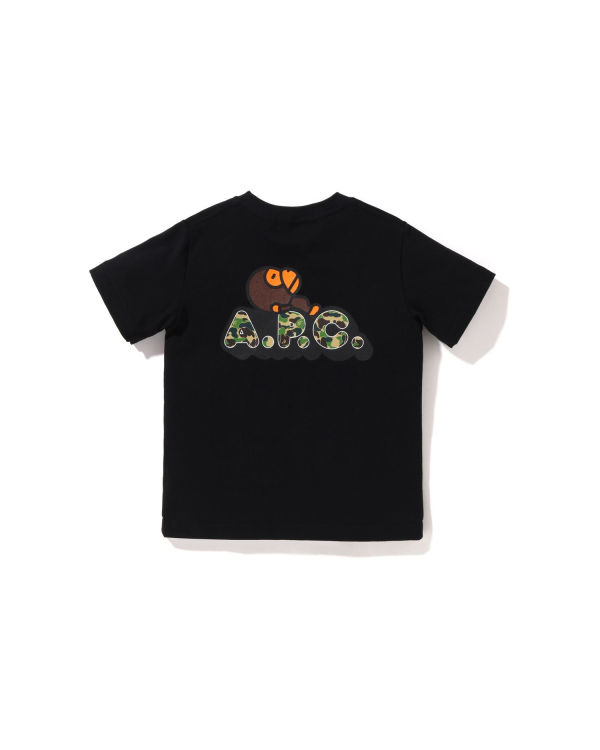 Camiseta Bape X A.P.C. Milo On APC Niños Negros | 241980-UPE