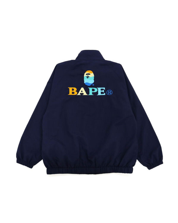 Chaquetas Bape Logo Embroidery Overs Mujer Azul Marino Azules | 875043-ZDE