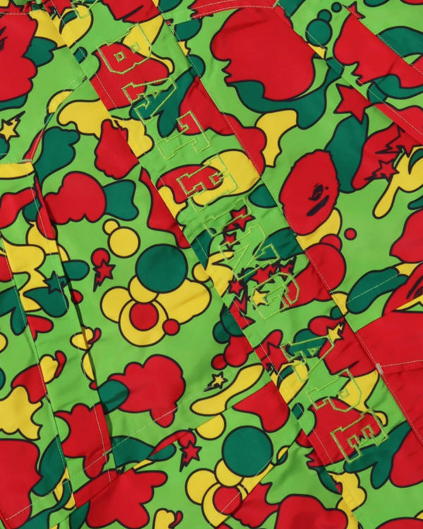 Chaquetas Bape STA Camo Snowboard Hombre Verdes Rojos Amarillos | 497230-IOM