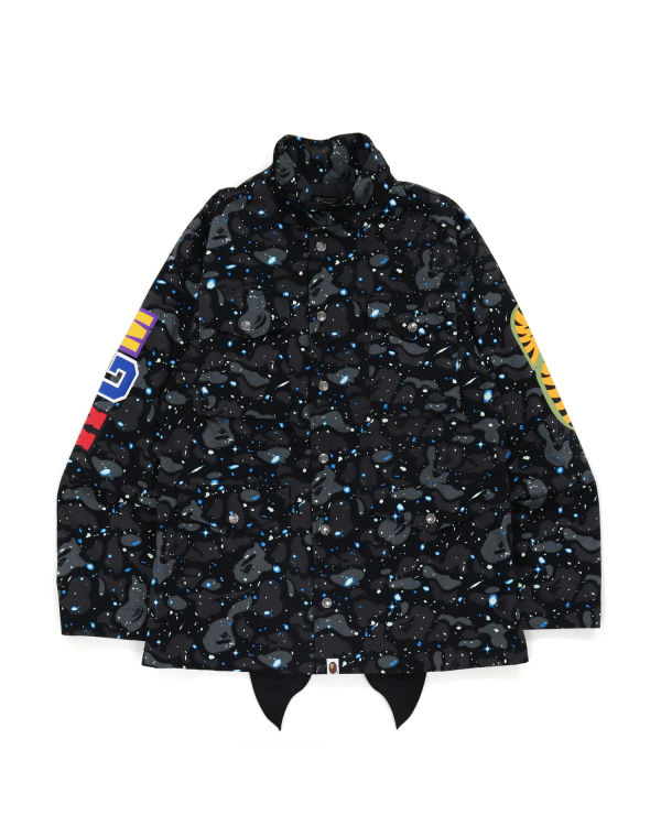 Chaquetas Bape Space Camo Shark M-65 Hombre Negros | 529760-ELP