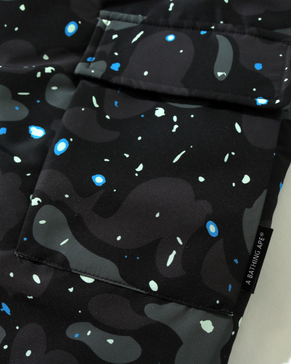 Chaquetas De Plumas Bape Space Camo Military Loose Fit Hombre Negros | 169740-EDF