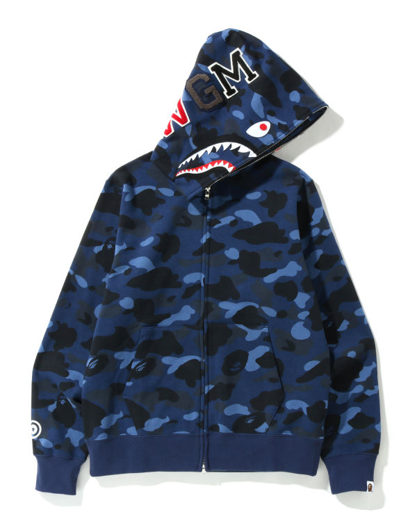 Comprar Sudadera Con Capucha Bape Ofertas Color Camo Shark Full Zip Hombre Azul Marino Azules