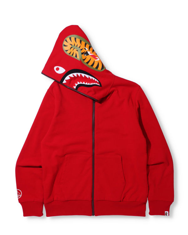 Sudadera Con Capucha Bape X OVO Woodland Camo Shark Reversible Full Zip Hombre Rojos Claro | 928560-DOQ
