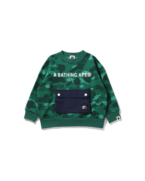 Sudaderas Bape Color Camo Pocket Loose Fit Crewneck JR Niños Turquesa | 408367-IHY