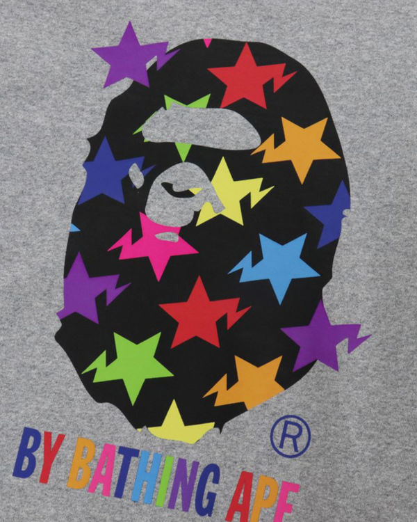 Sudaderas Bape STA Pattern By Bathing Ape Hombre Grises | 213845-GFY